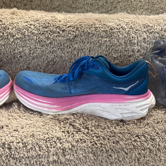 Hoka Women's Athletic Shoes in Blue and Pink - Picture 6 of 7